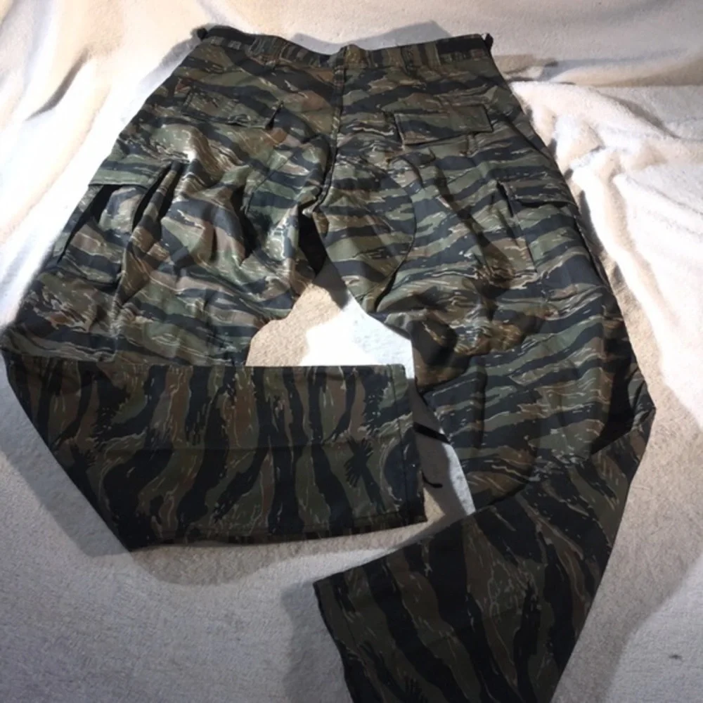 Mens Green Stipend Camouflage Military Cargo Pants